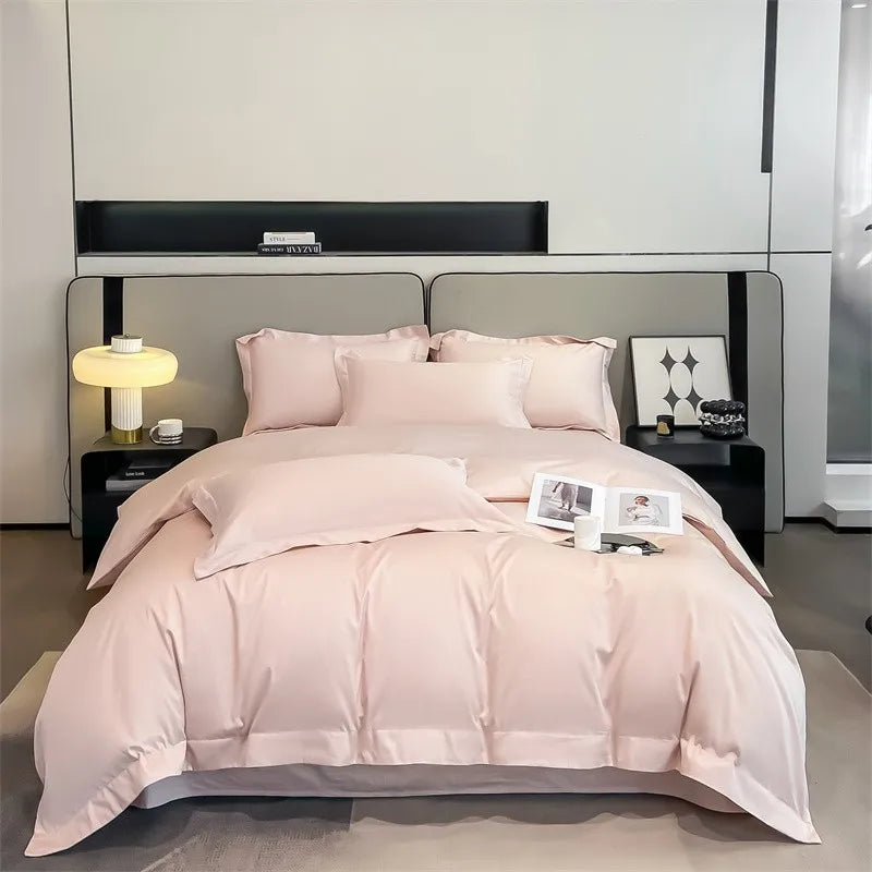 Parure de Lit Coton Égyptien 1000TC Ultra Douce 4 Pièces