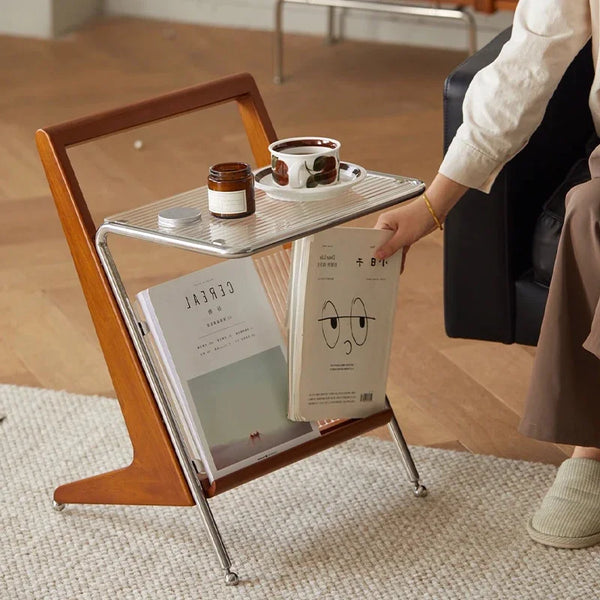 Table d'Appoint en Bois Massif Design Minimaliste
