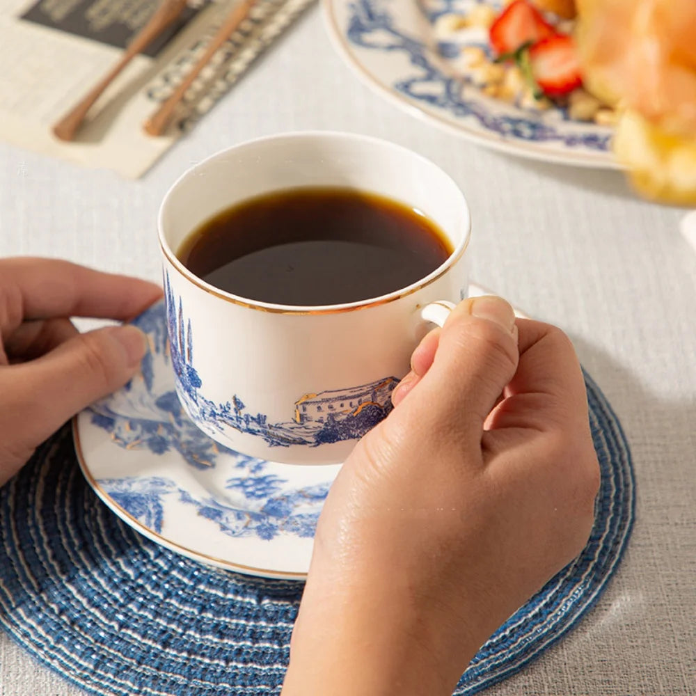 Tasse à Café Turc en Céramique avec Soucoupe
