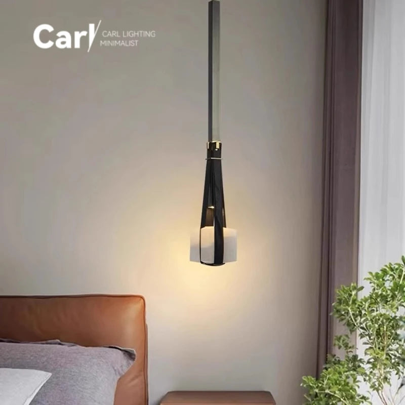 Suspension Design Cuir Marron Luxe Restaurant et Bar