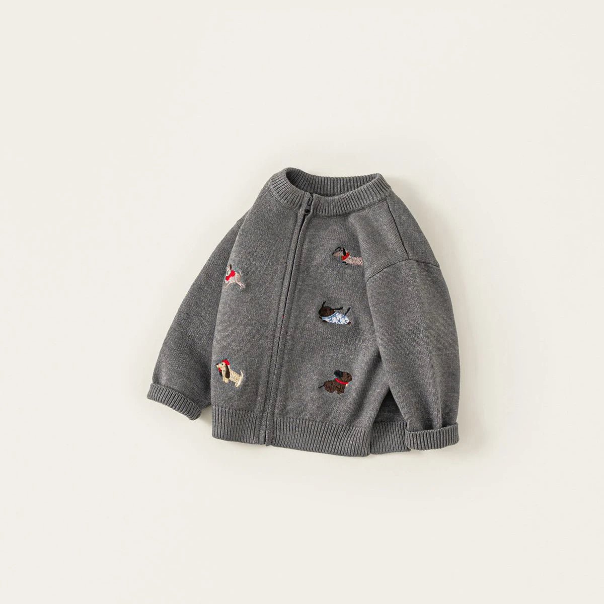 Cardigan Fille Tricoté Automne Manches Longues