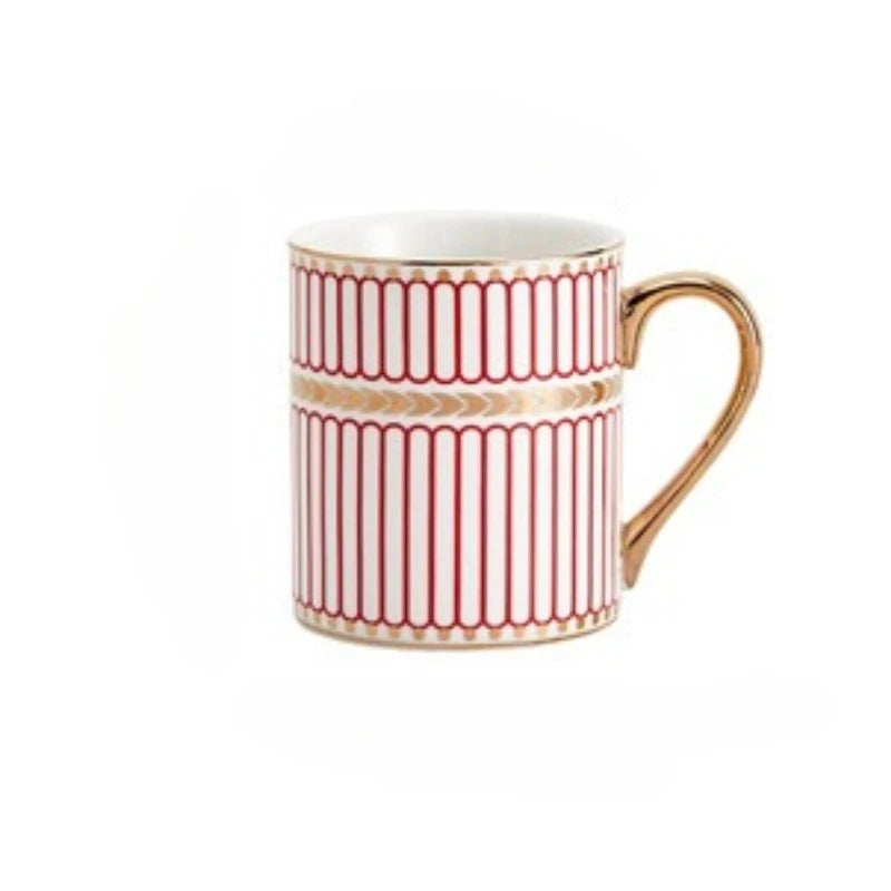 Tasse à Café en Céramique Dorée Peinte Main