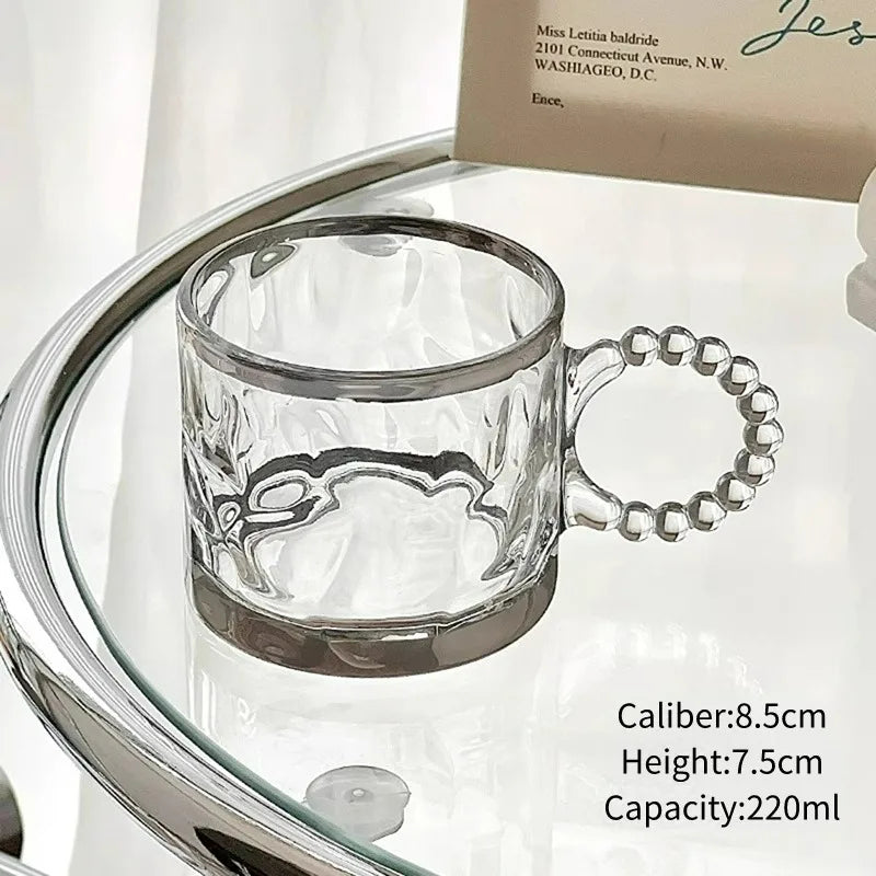 Beaded Glass Mug – Iced Coffee Cup