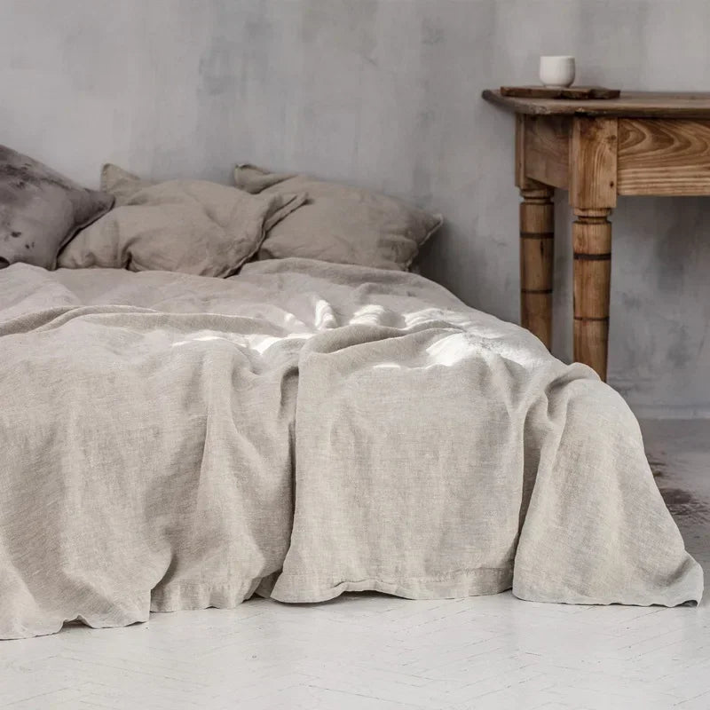 Drap Plat en Lin Pur Lavé - Respirant et Durable