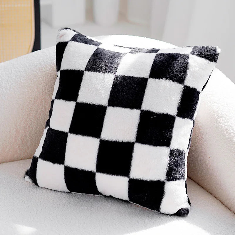 Housse de Coussin Rétro Française Noire