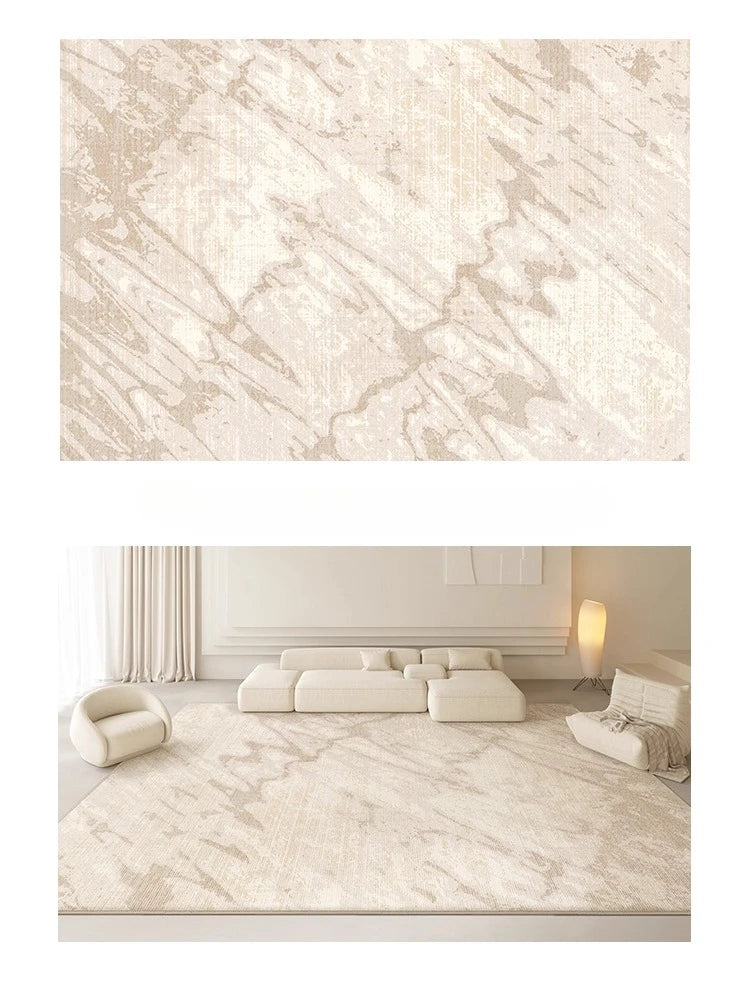 Grand Tapis Style Crème pour Salon et Chambre