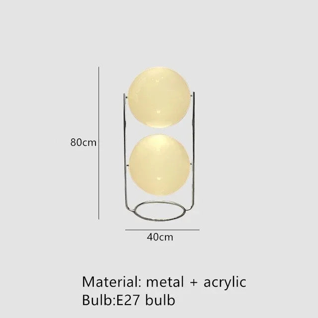 Lampadaire Boule Acrylique Chromé - Design Art Déco