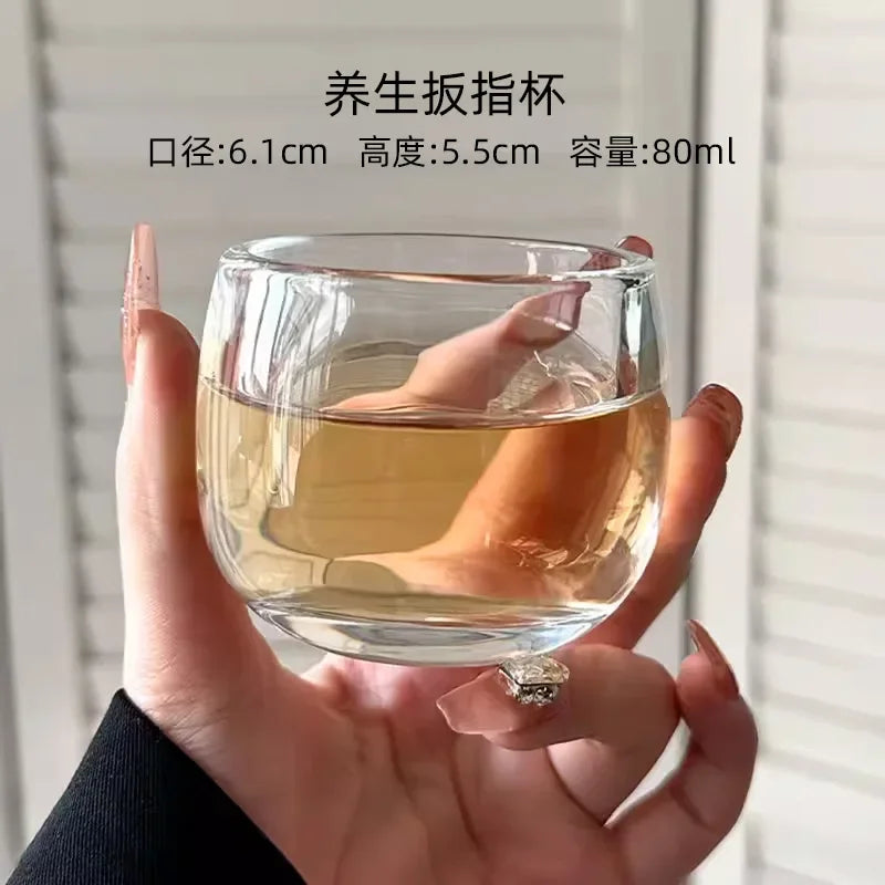 Tasse en Cristal Épaissie Haut de Gamme 100ml
