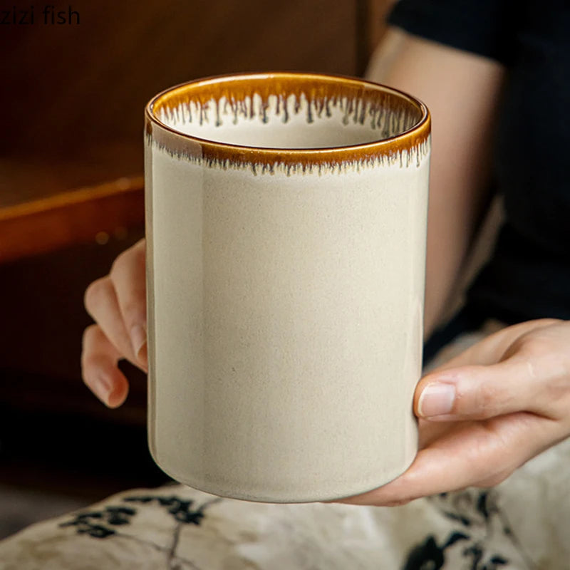 Pot à Ustensiles en Céramique Vintage - Rangement Cuisine