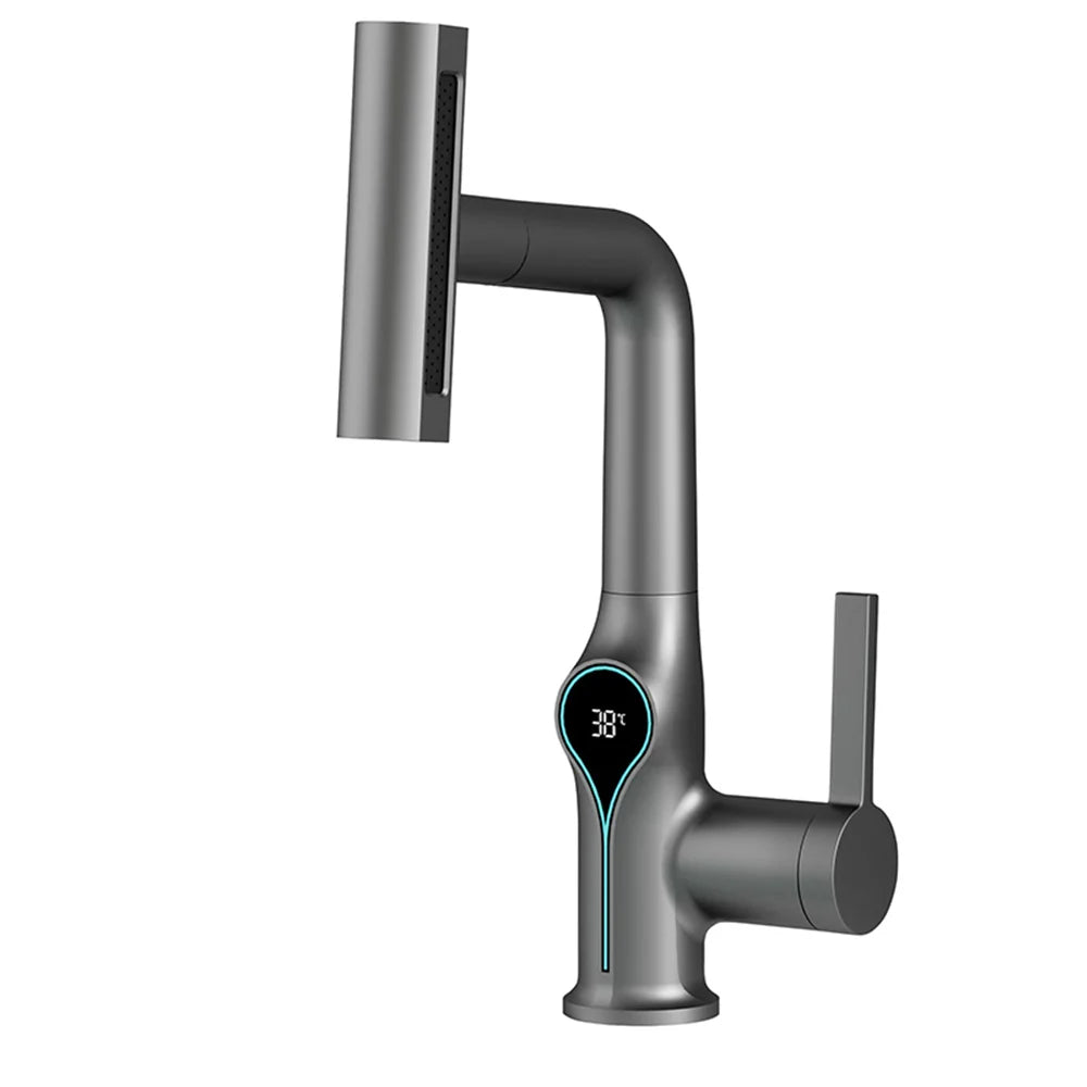 Robinet de Lavabo Cascade Écran Digital Élévateur