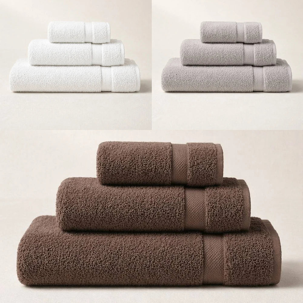 Set de Serviettes de Bain Luxe Qualité Hôtelière 700GSM