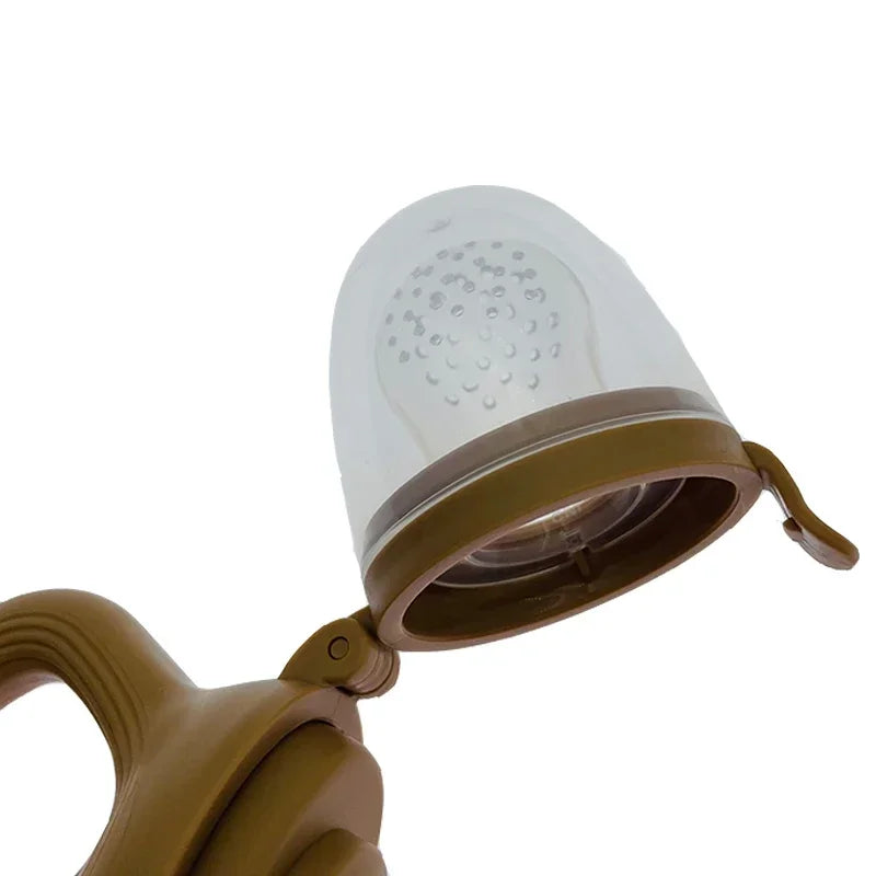 Grignoteuse en Silicone pour Bébé avec Couvercle