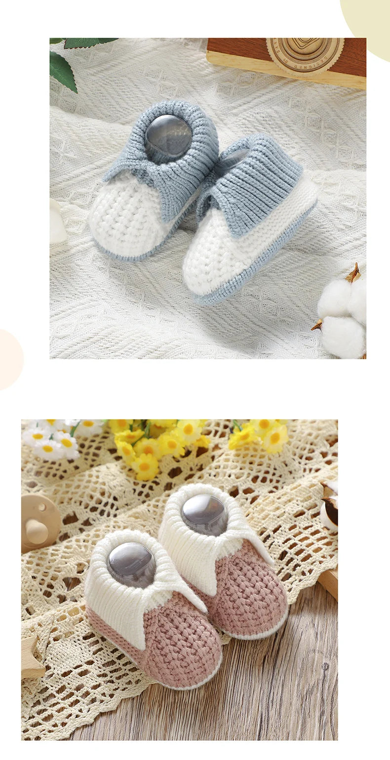 Bottines Bébé Tricotées Patchwork