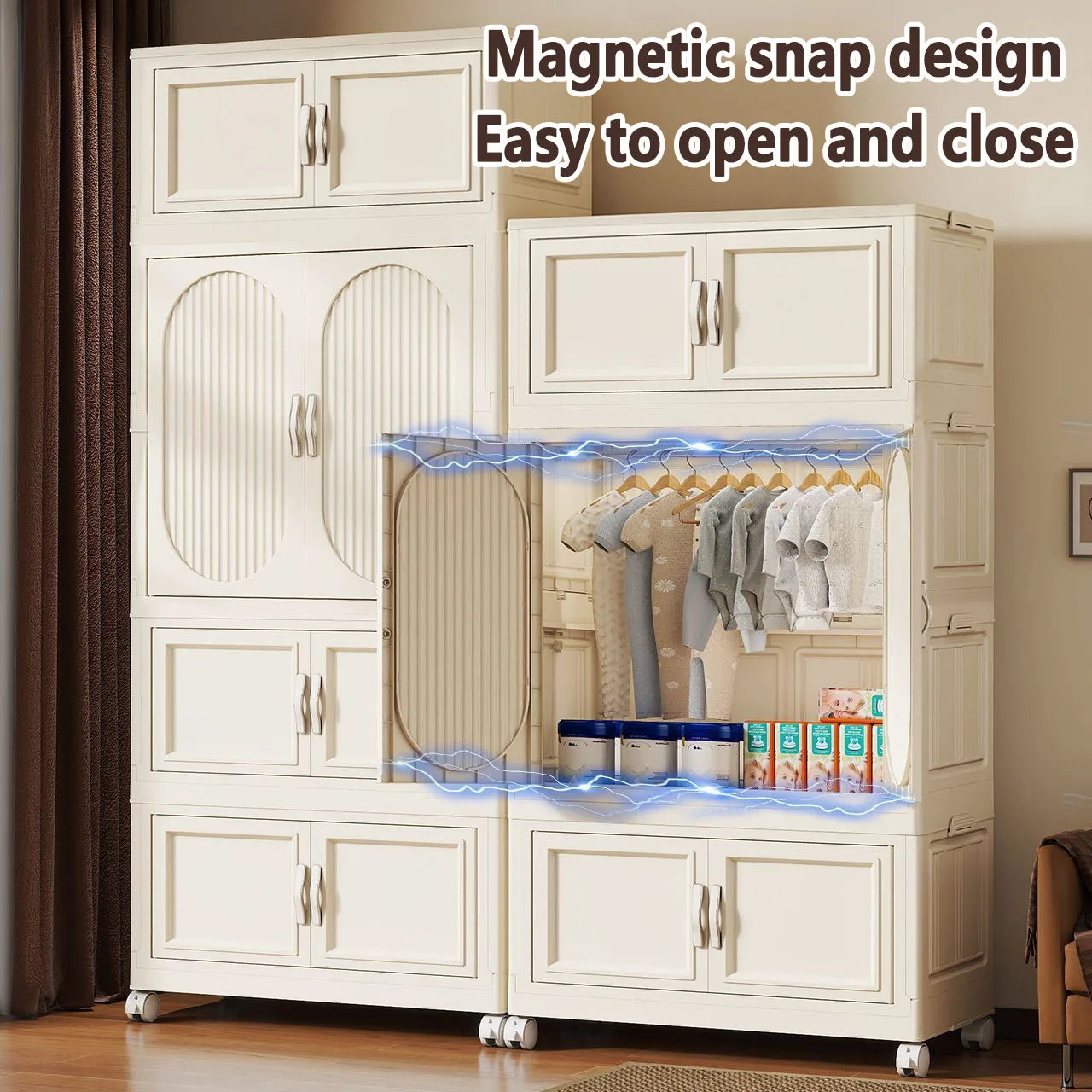 Armoire Pliable Enfant pour Vêtements et Jouets