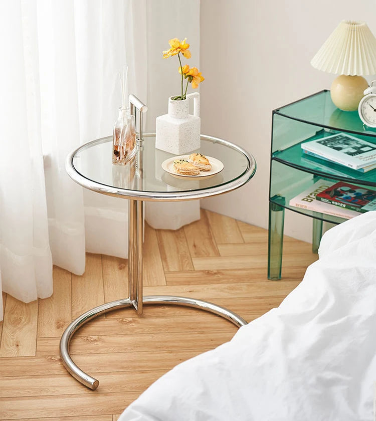 Table Basse Nordique en Verre Relevable