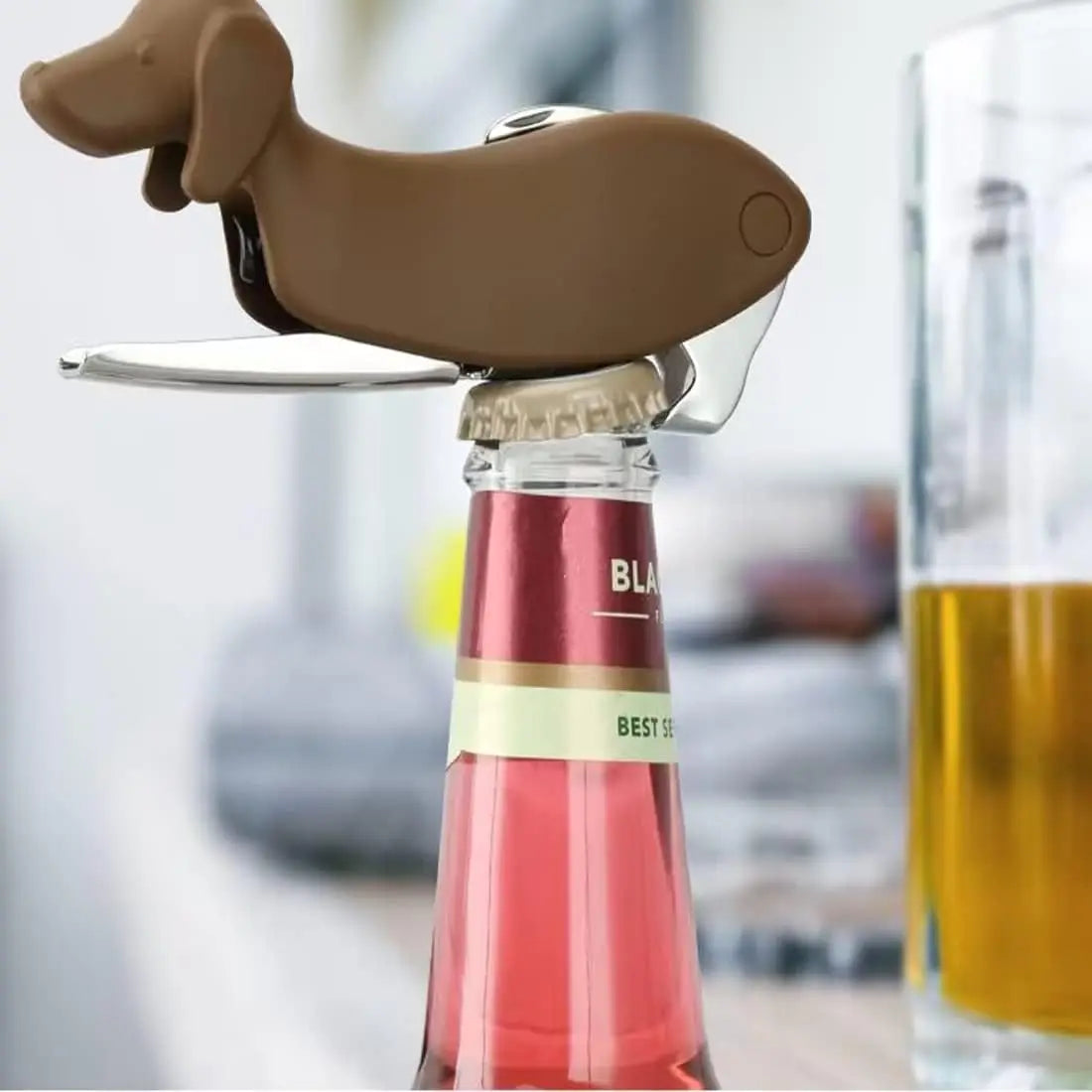 Tire-Bouchon Forme Chien avec Coupe-Capsule