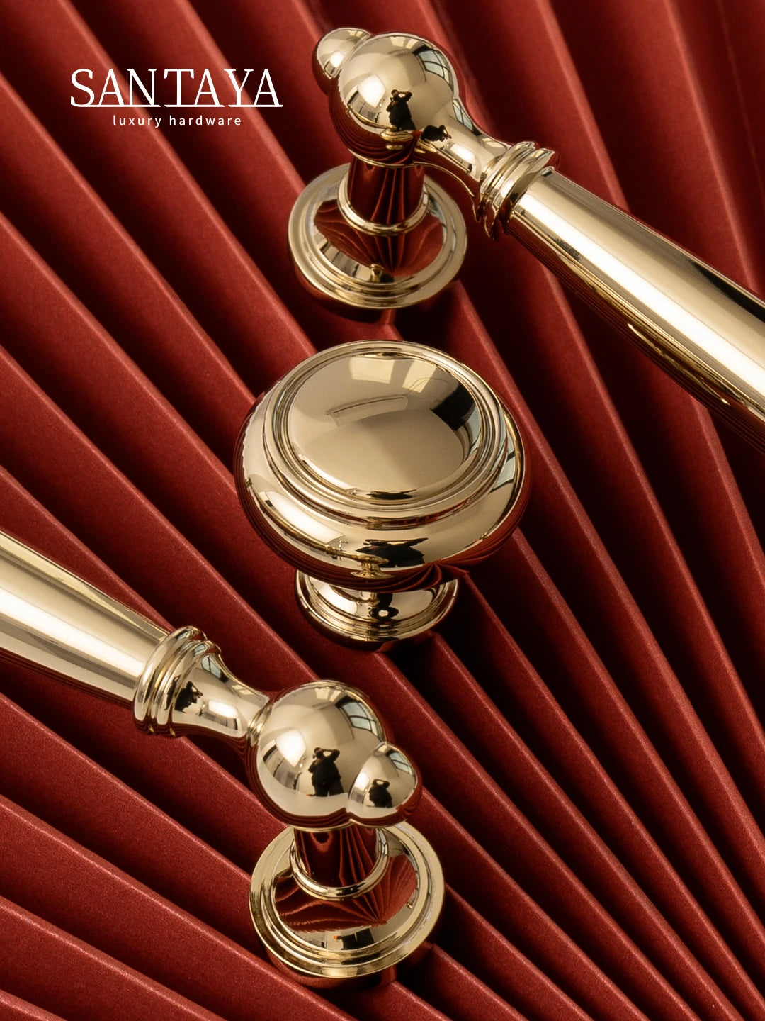 Solid Brass Handle – PVD Gold Drawer Pull