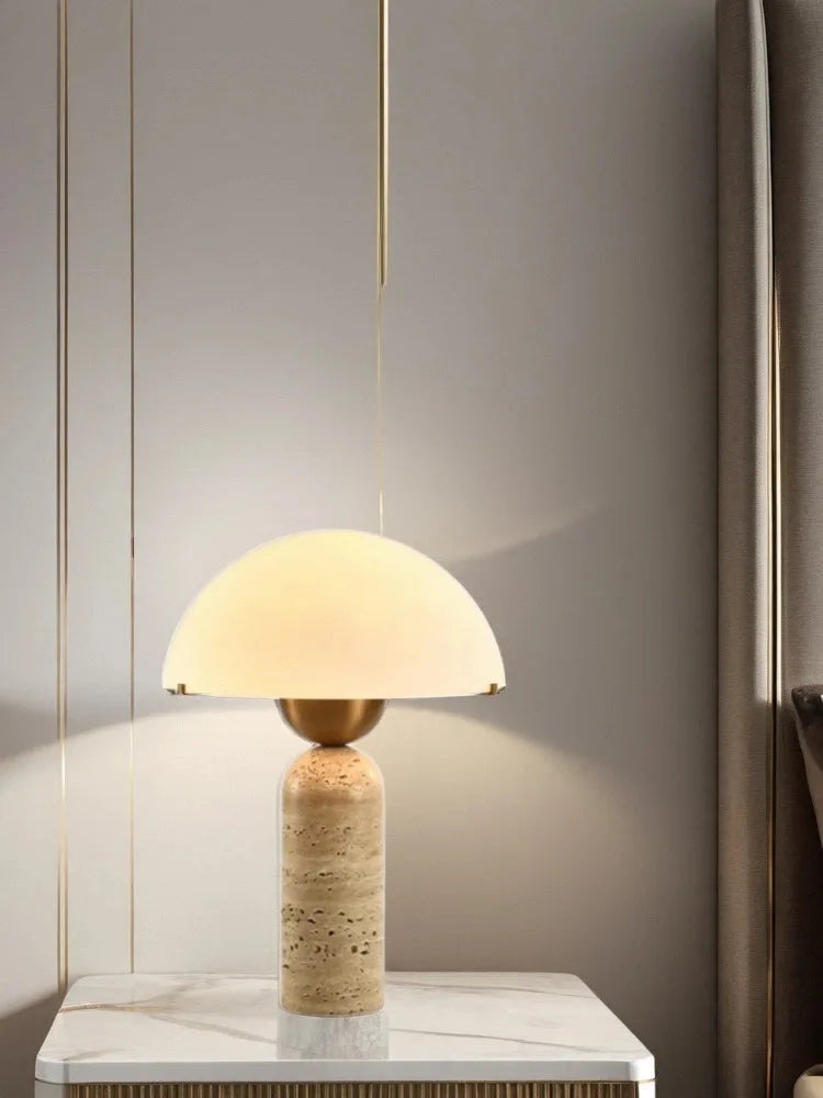 Lampe de Table Travertin Nordique Rétro Style Américain