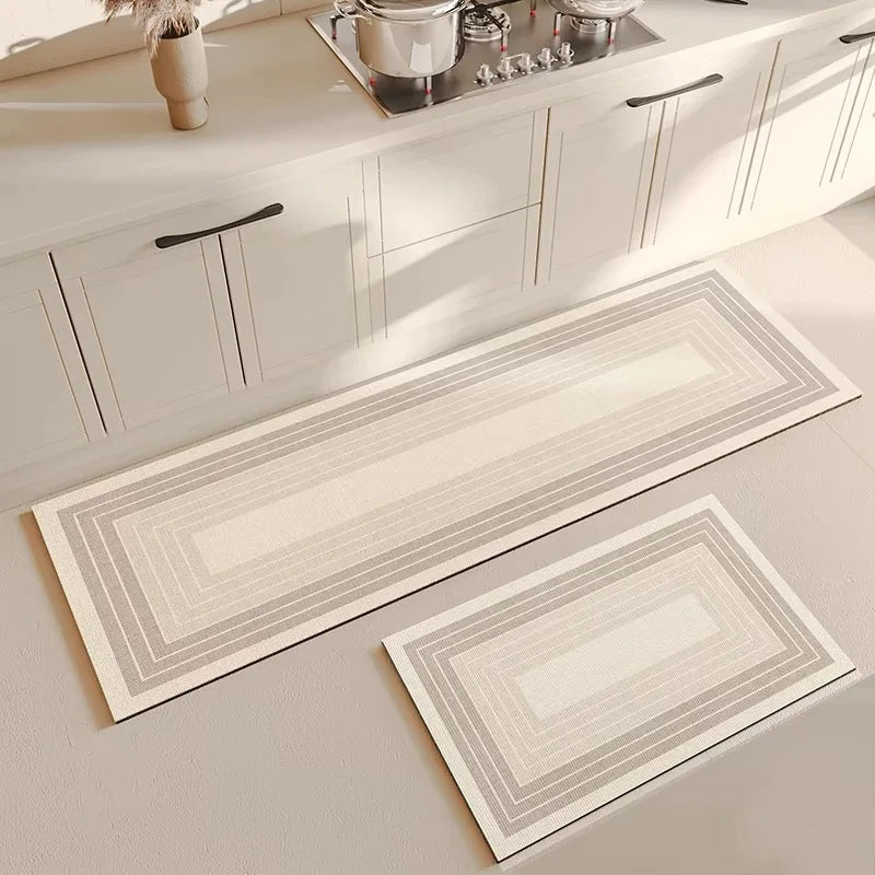 Tapis en Diatomite - Motif Géométrique Antidérapant
