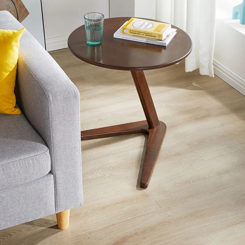 Table d'Angle Bois Massif - Coins Arrondis Minimaliste