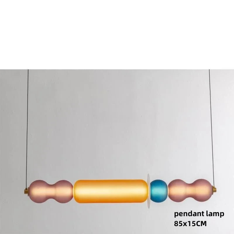 Suspension Design en Verre Coloré Vitrail