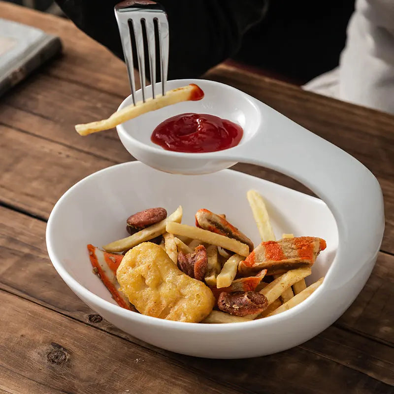 Assiette en Céramique Design Créatif pour Dim Sum et Sushi