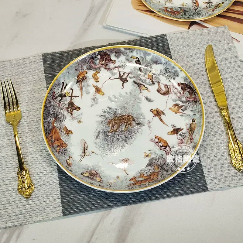 Service de Table Céramique Motif Jungle