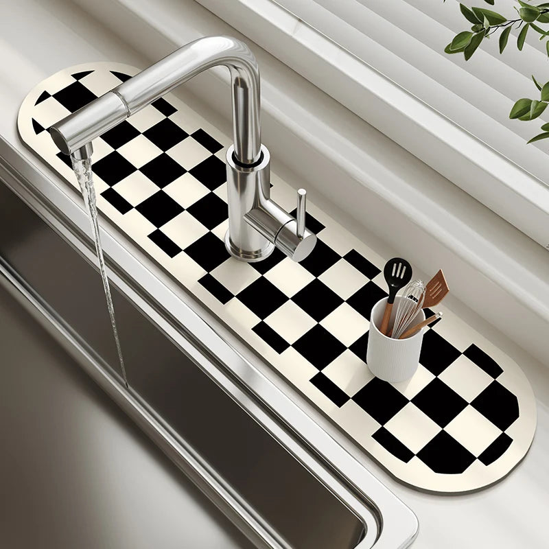 Tapis Égouttoir Diatomite pour Évier - Absorbant et Antidérapant