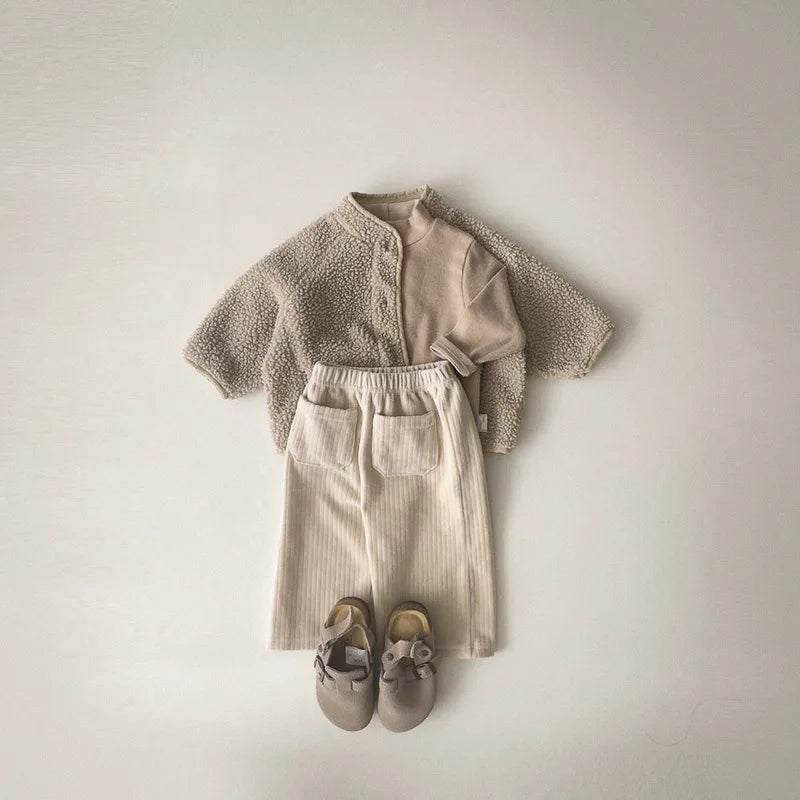 Manteau Enfant Matelassé Uni Style Coréen