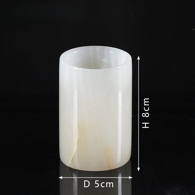 Petit Bougeoir en Marbre Onyx - Format Coupe