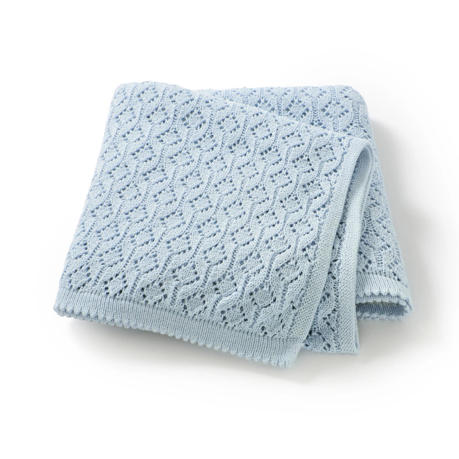 Couverture Bébé Tricotée en Coton 90x70cm
