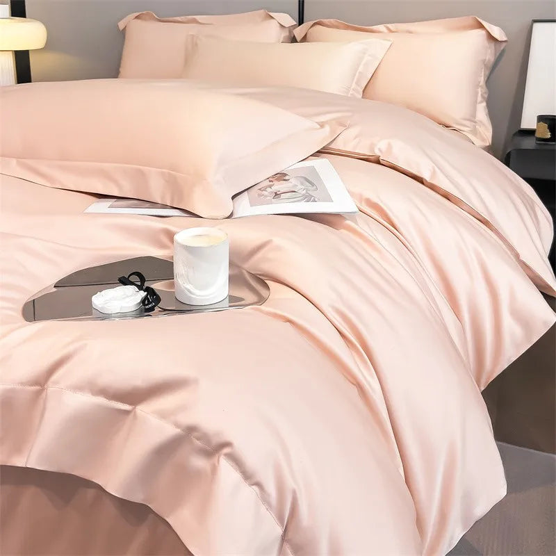 Parure de Lit Coton Égyptien 1000TC Ultra Douce 4 Pièces