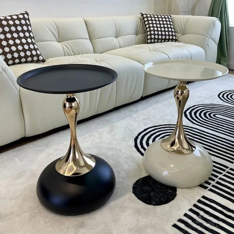 Table d'Appoint Ronde en Métal - Style Fer Forgé