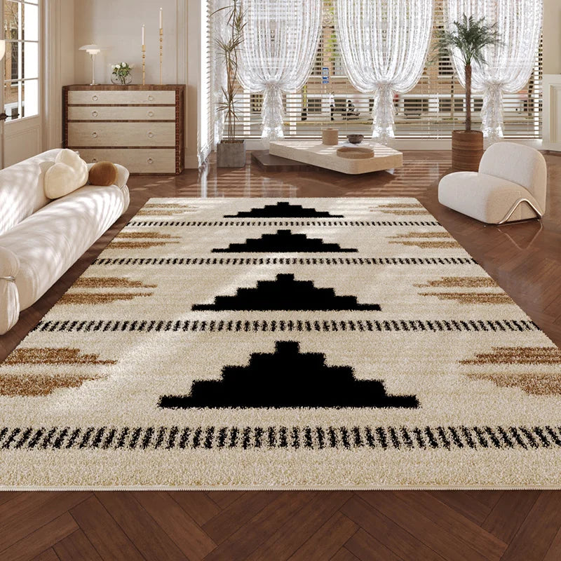 Tapis Chaud Rétro Antidérapant Lavable Salon