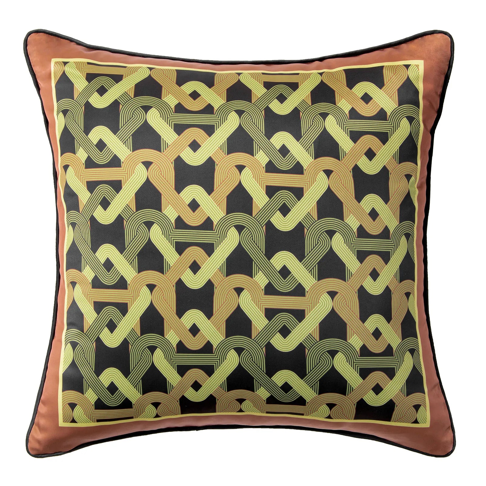 Housse de Coussin Brodée Motif Marocain Bleu Indigo
