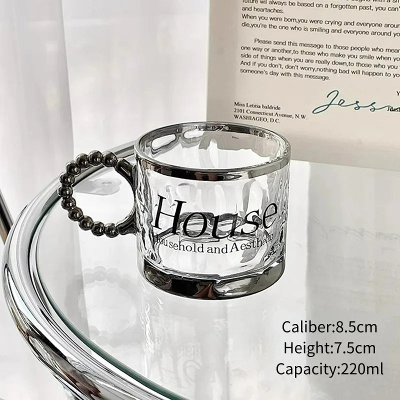 Beaded Glass Mug – Iced Coffee Cup