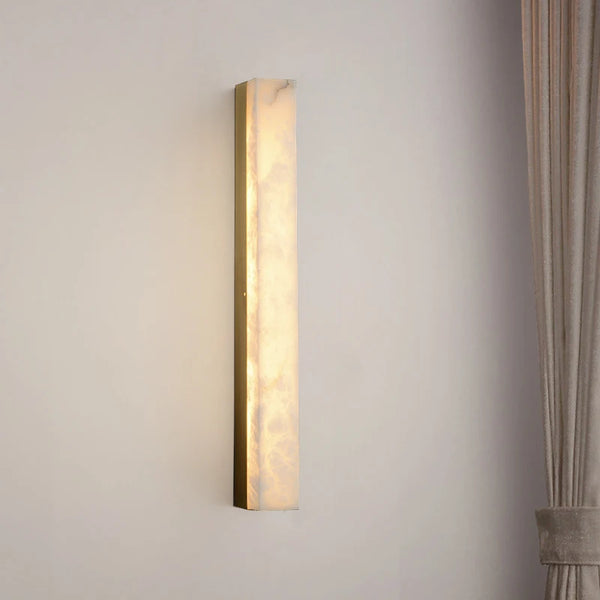 Applique Murale Marbre Naturel Espagnol Ligne Cuivre LED Albâtre