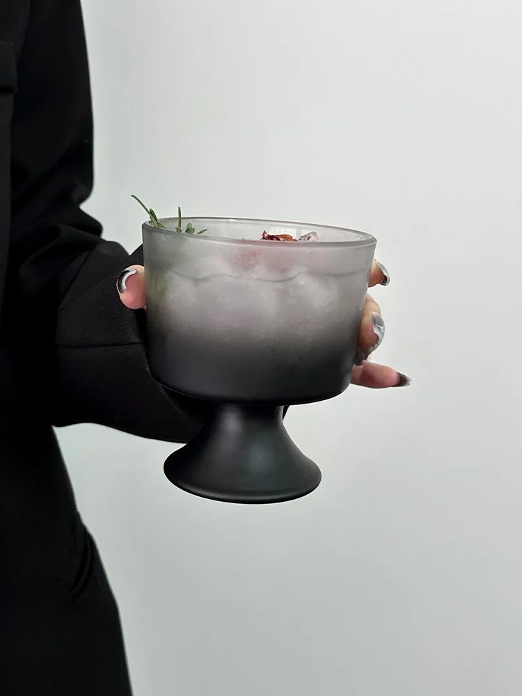 Frosted Dessert Glass – Gradient Black