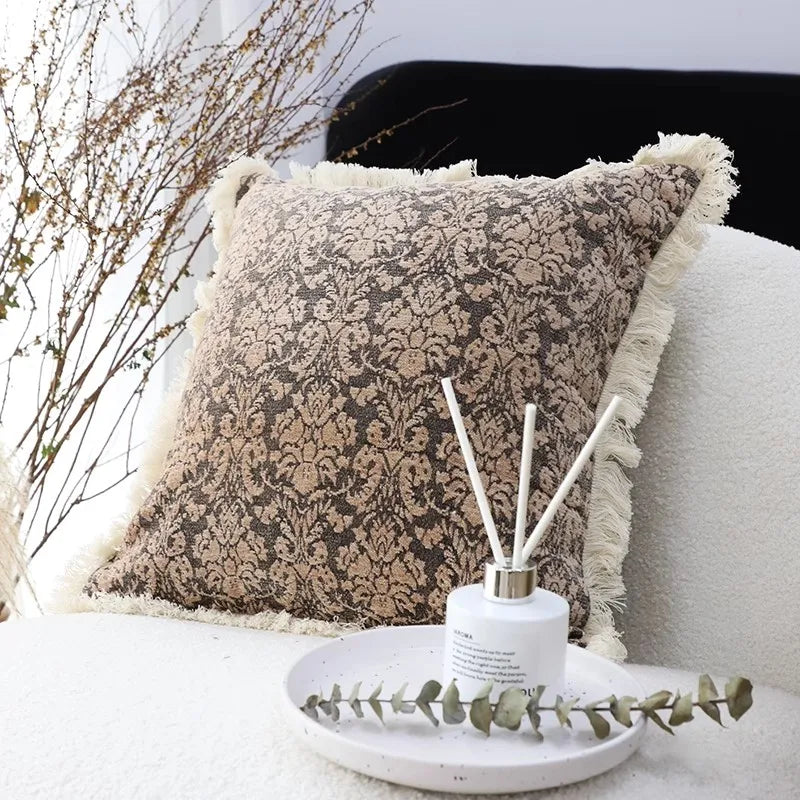 Housse de Coussin Arches Géométriques Effet Fourrure