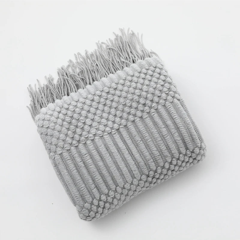 Jeté Boho Blanc Texturé - Grand Format Chunky