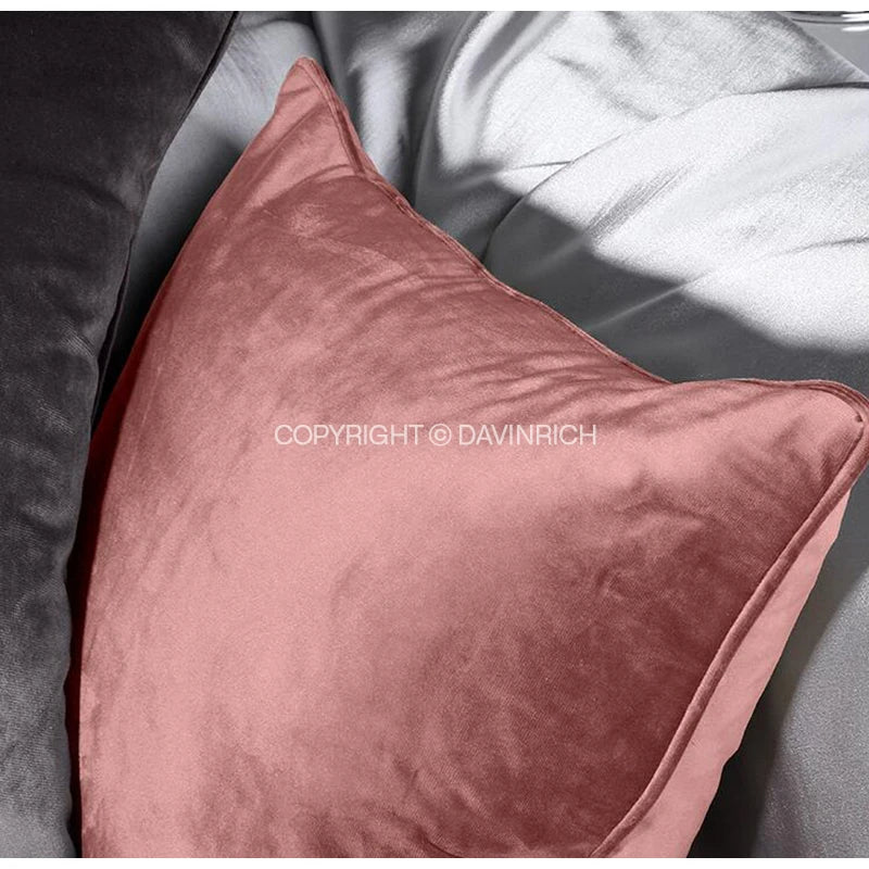 Housse de Coussin Velours Italien Vert Olive Uni
