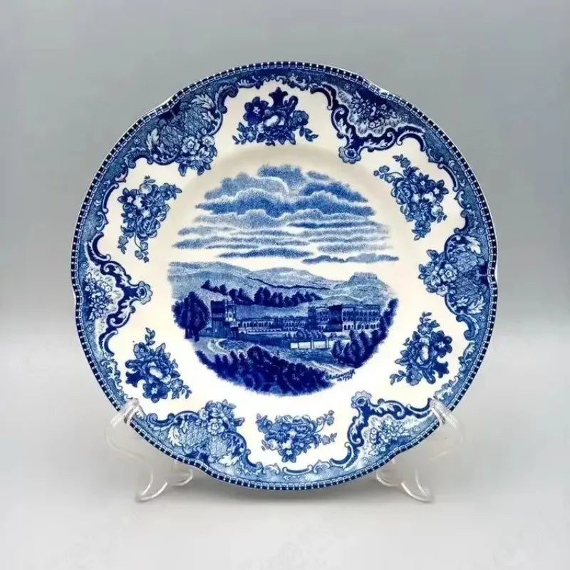 Assiette en Céramique Motif Château Bleu Palace
