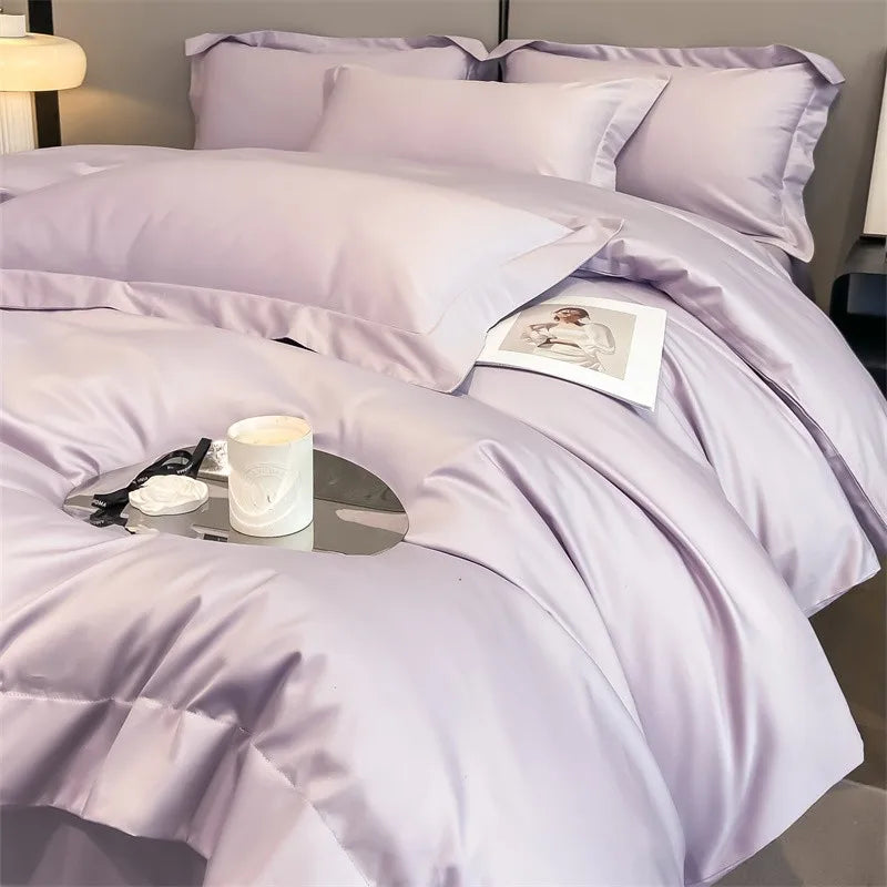 Parure de Lit Coton Égyptien 1000TC Ultra Douce 4 Pièces