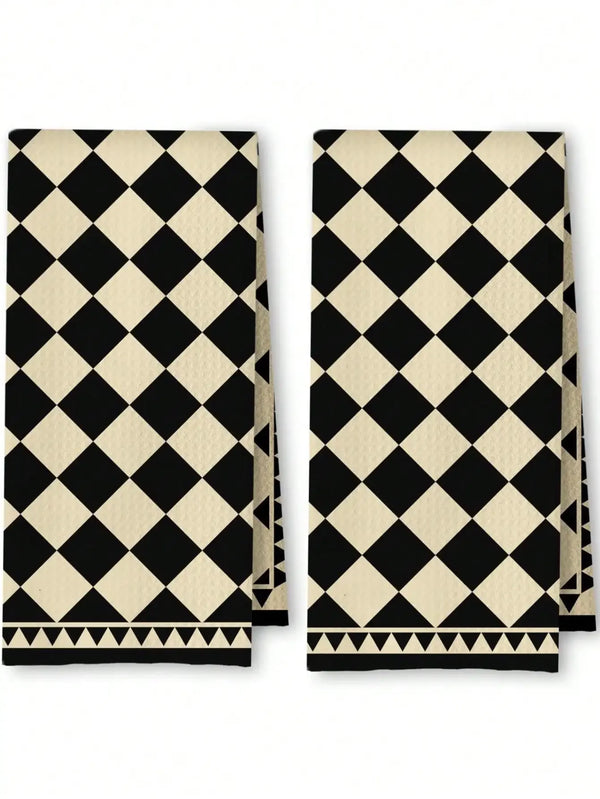 Serviettes Bohème Motif Abstrait - Coton, Style Rétro