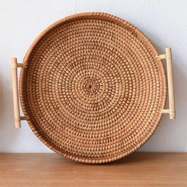Panier de Rangement en Rotin Tressé - Avec Couvercle