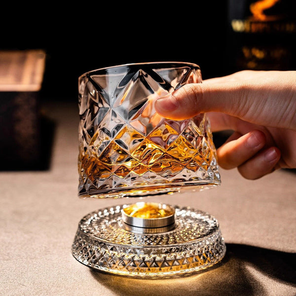 Verre à Whisky Rotatif à Base Tournante 360 Degrés