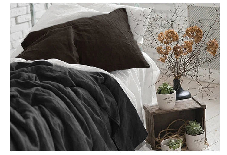 Housse de Coussin en Lin Naturel