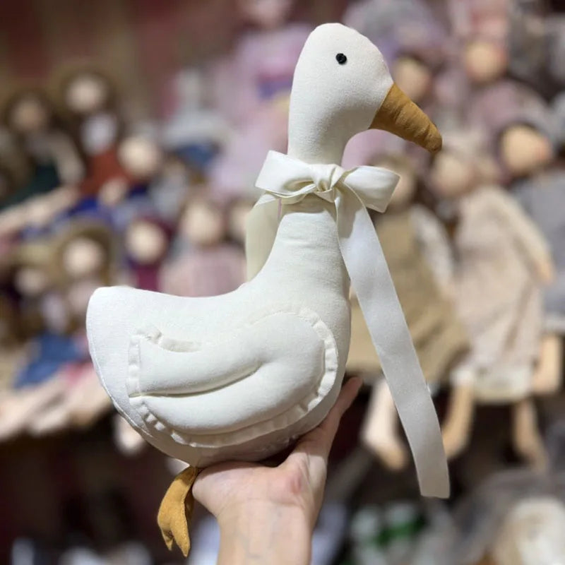 Canard Décoratif en Peluche - Style Nordique en Lin
