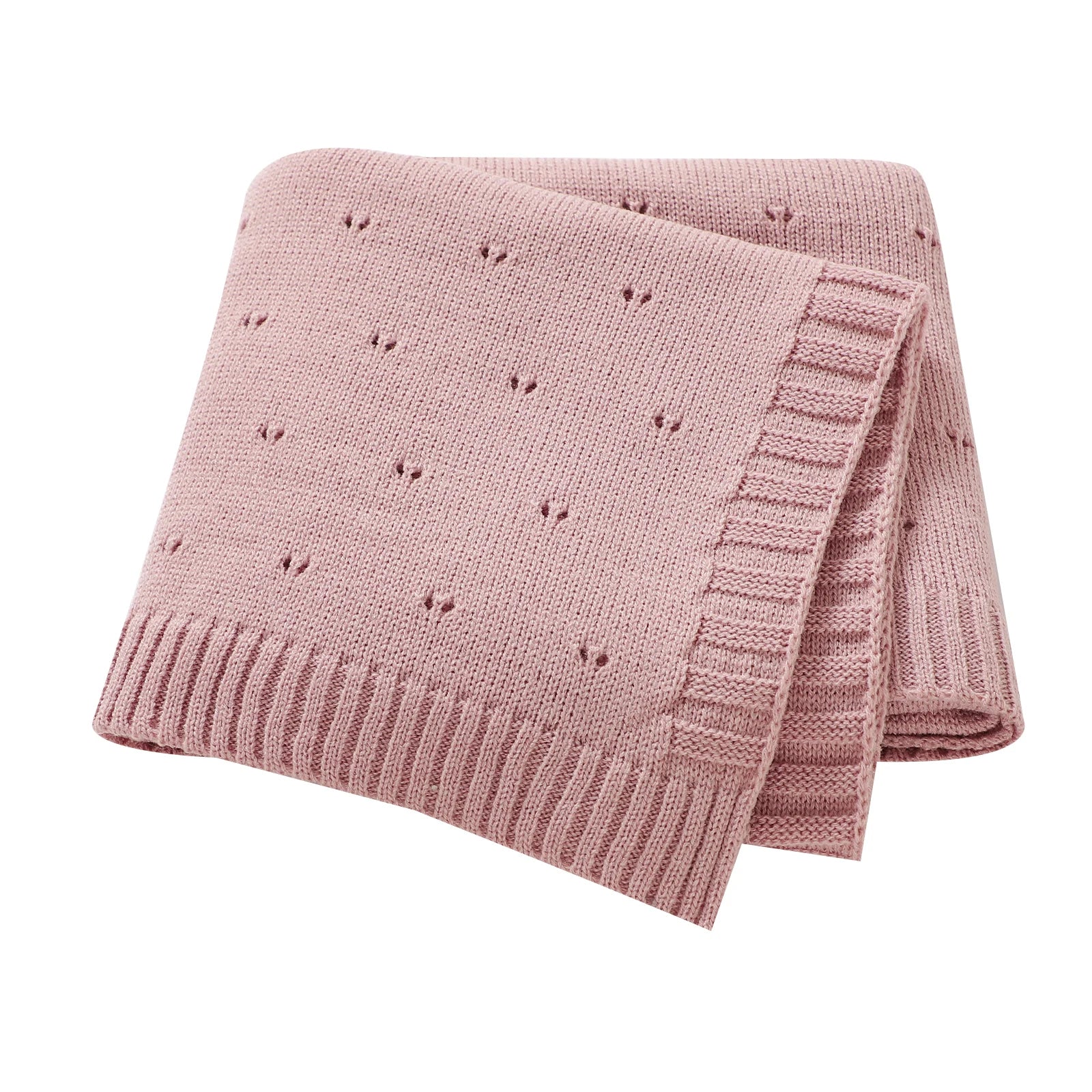 Couverture Bébé Tricotée Unie 90x70cm