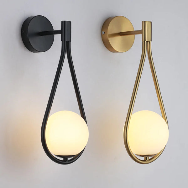 Applique Murale Boule de Verre - Design Nordique Minimaliste